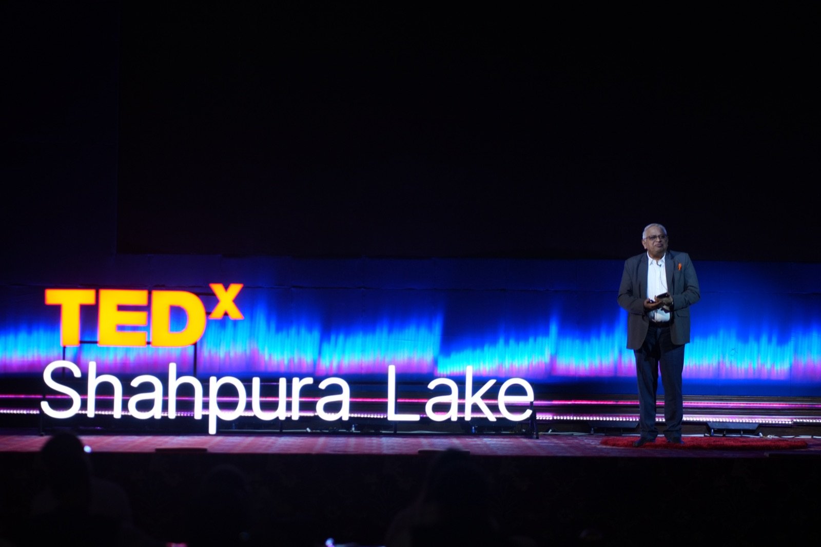 N Raghuraman speaking at TEDxShahpura Lake
